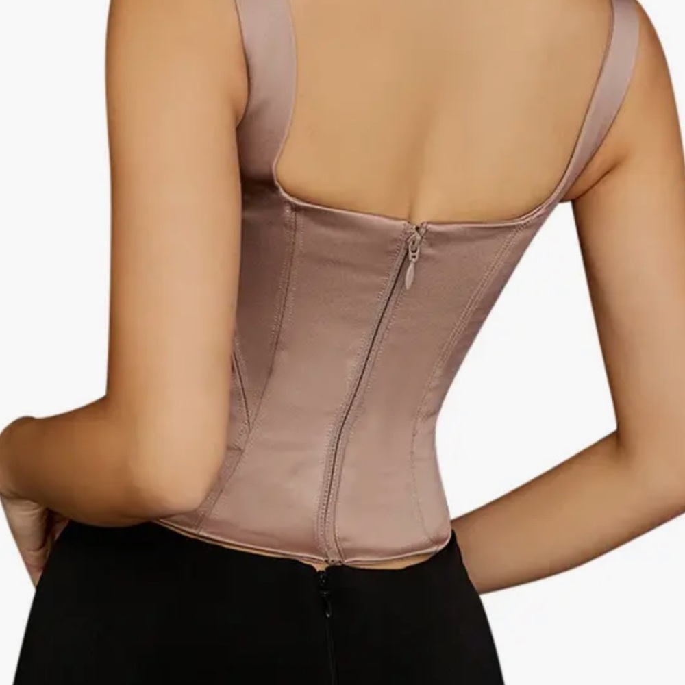 House of cb 🤍 Rafa Satin Longline Corset Top